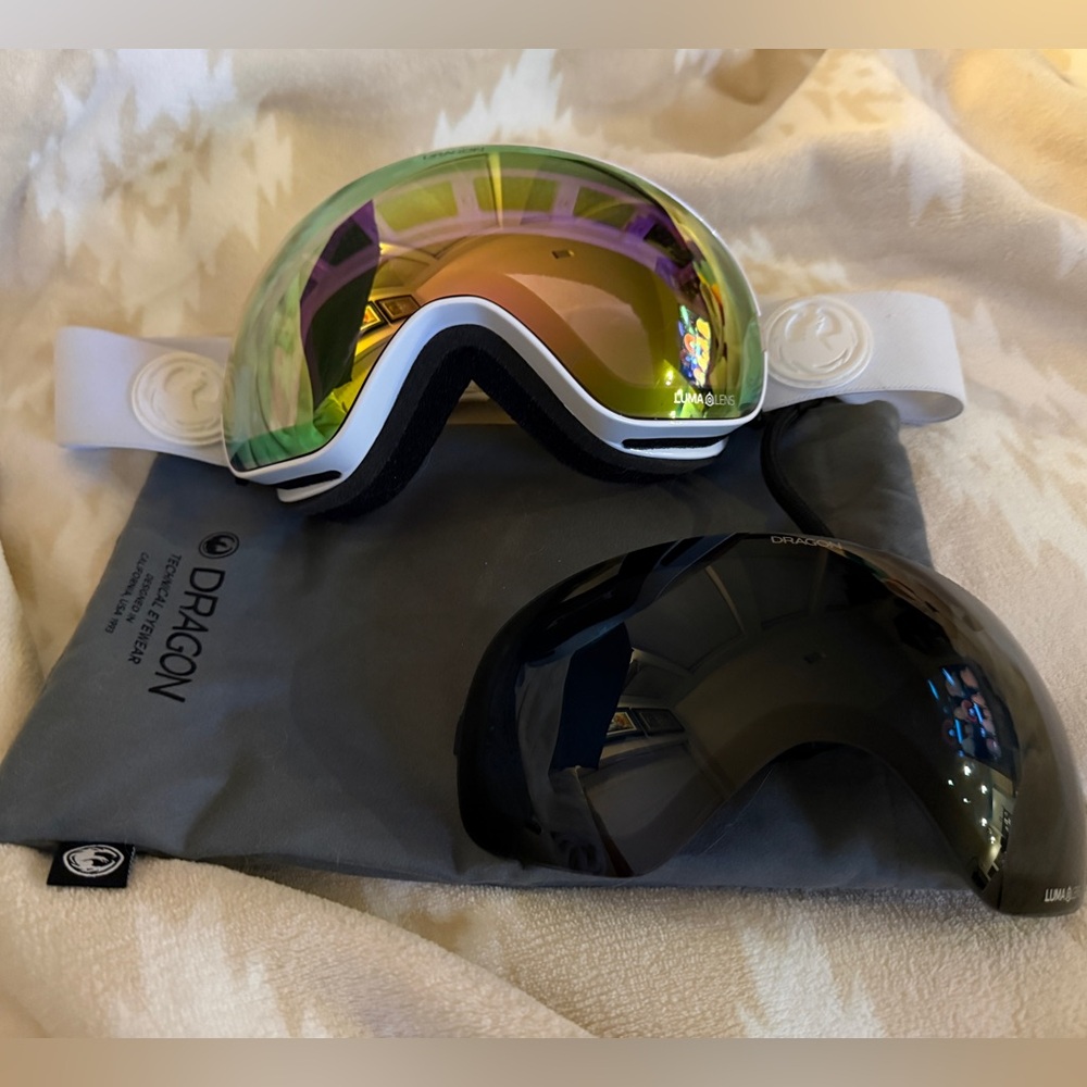 Dragon X2s Goggles Whiteout/LumaLens Pink Ion + LumaLens Dar